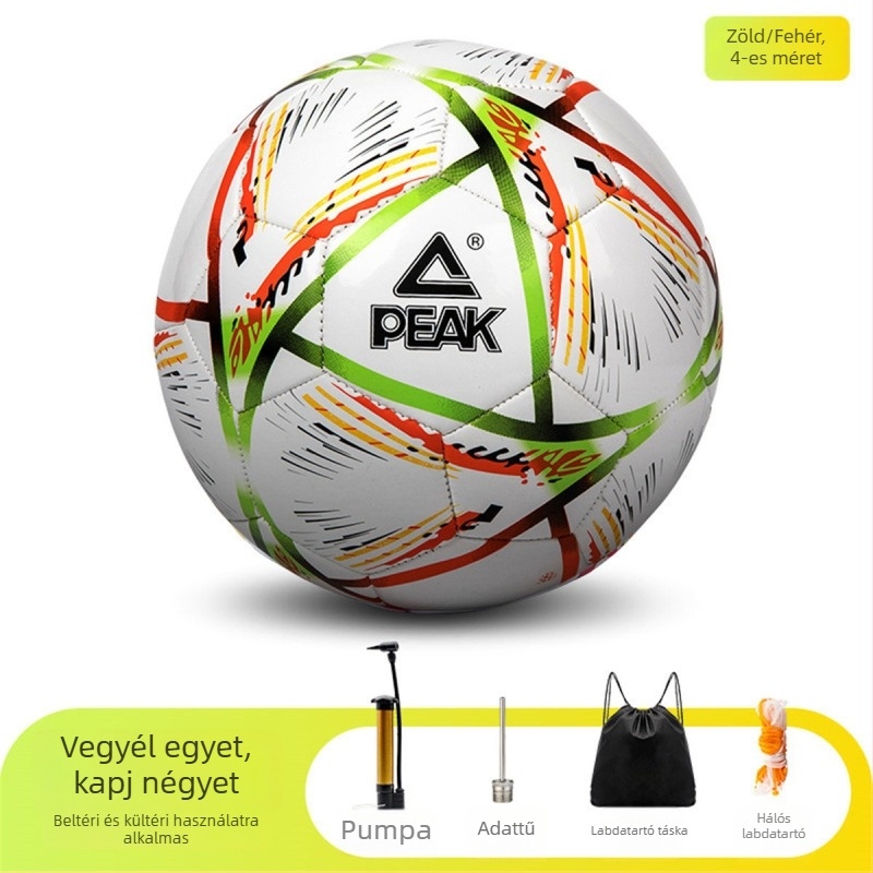 Peak gyerekeknek szánt futball-labda, méret 4 és 5 – edzőlabda általános iskolásoknak és fiataloknak