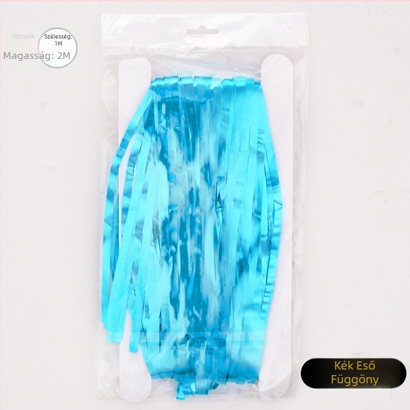 Színpad dekoráció: Rain Silk Curtain füzérrel a háttérhez bulikhoz és esküvőkhöz; anyag: szalag; alkalmas bulira vagy koncertre; ajándék lehet