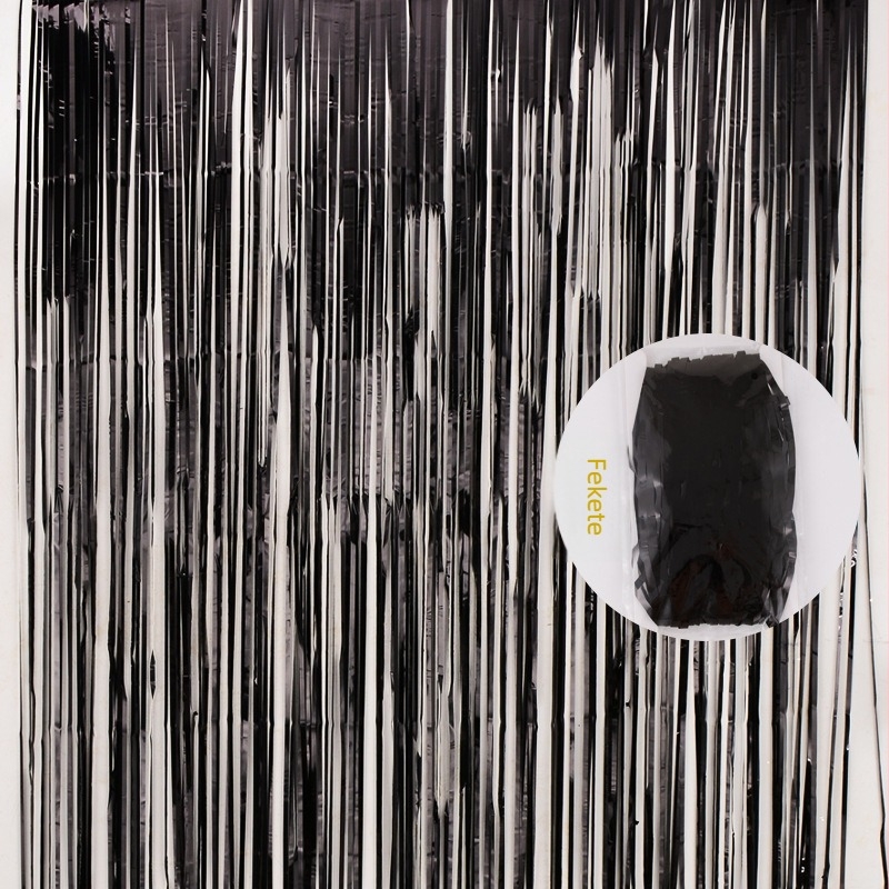 Színpad dekoráció: Rain Silk Curtain füzérrel a háttérhez bulikhoz és esküvőkhöz; anyag: szalag; alkalmas bulira vagy koncertre; ajándék lehet