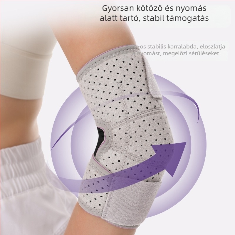 Szakmai sport könyökvédők, állíthatók és lélegzők; alkalmasak teniszre, kosárlabdára és röplabdára; melegek ősz-télre; univerzális méret