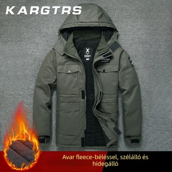 Téli munkaruházati pamut tömött kabát, 95% pamut, tűzálló, gyártelephez