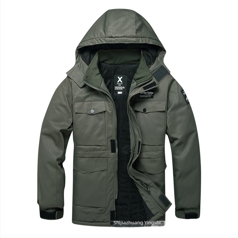 Téli munkaruházati pamut tömött kabát, 95% pamut, tűzálló, gyártelephez