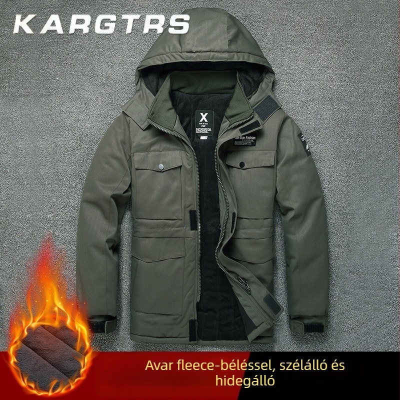 Téli munkaruházati pamut tömött kabát, 95% pamut, tűzálló, gyártelephez