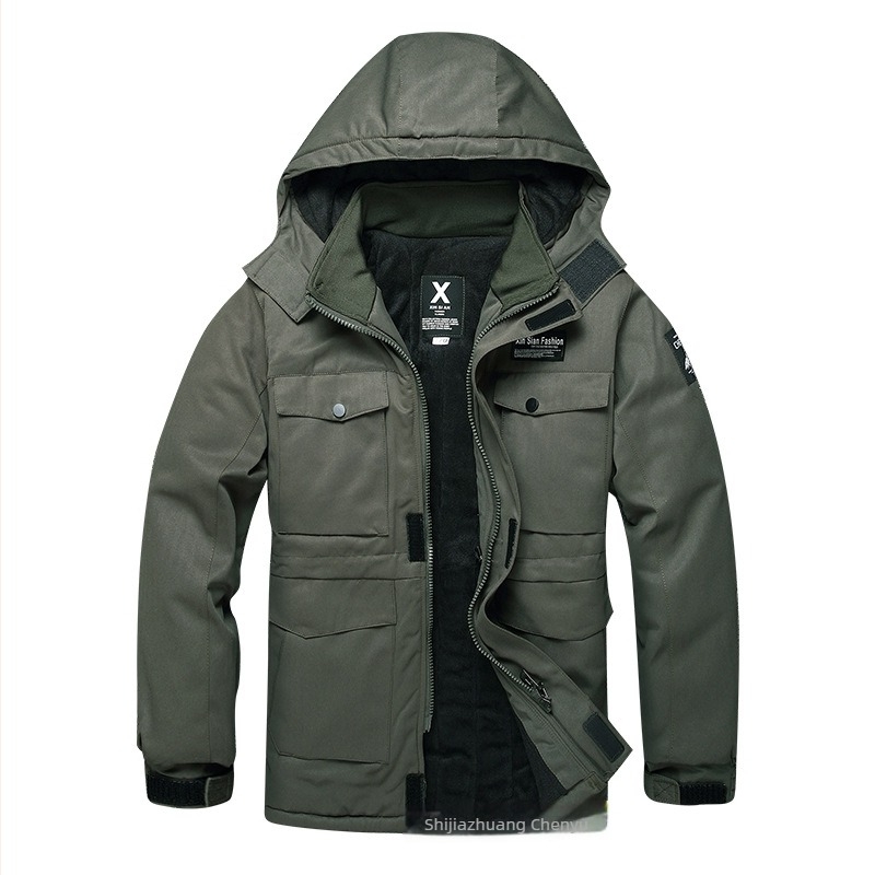 Téli munkaruházati pamut tömött kabát, 95% pamut, tűzálló, gyártelephez