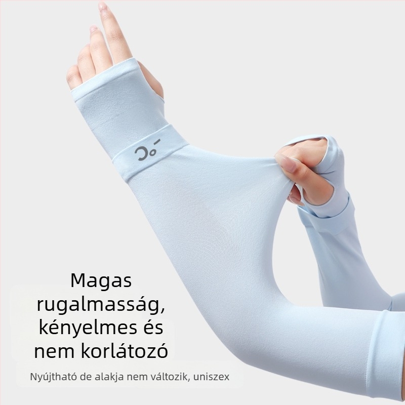 Jégselyem napszemvédő karvédők kerékpározáshoz, UV védelem, lélegző, varratmentes (Anyag: jégselyem; Alapanyag: nylon; Tartalom: 81–95%)
