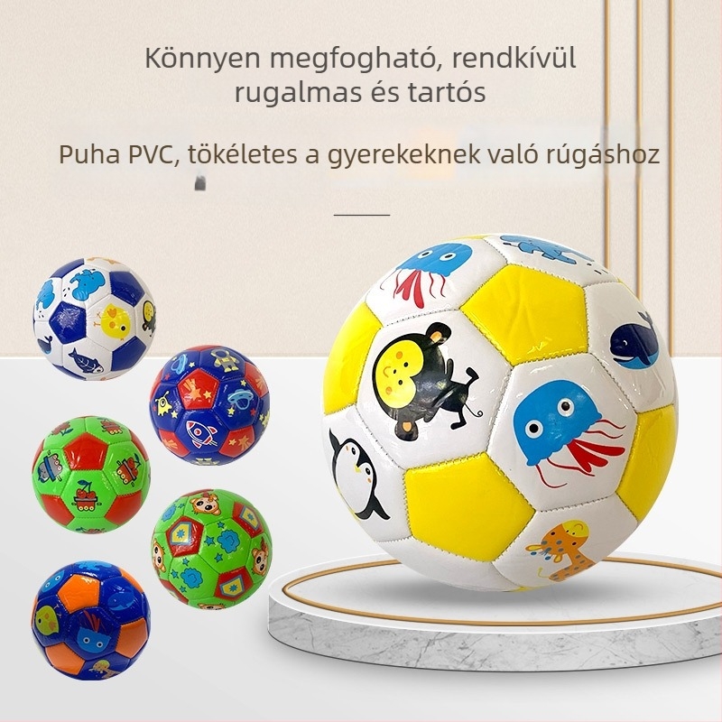 Gyerekeknek szóló futball – méret 5, megvastított, ütésálló, gépi varrással, edzésre és mérkőzésekre (PVC)