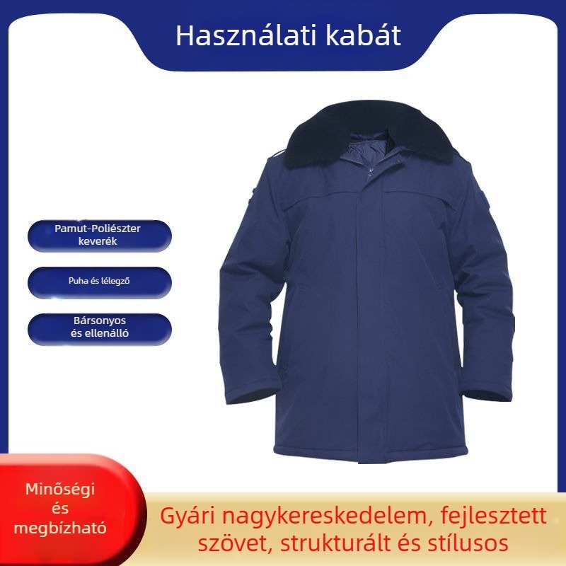 Tűzoltó készenléti kabát, poliészter, meleg, szélálló, tél, márka Jihua 3535