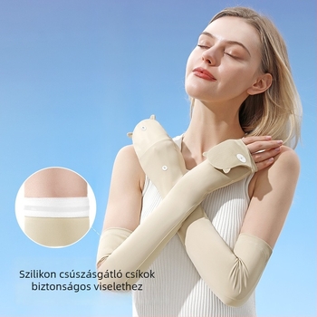 Női nyári UV védelem karvédő – nylon anyag, kültéri használatra, eredeti dizájn
