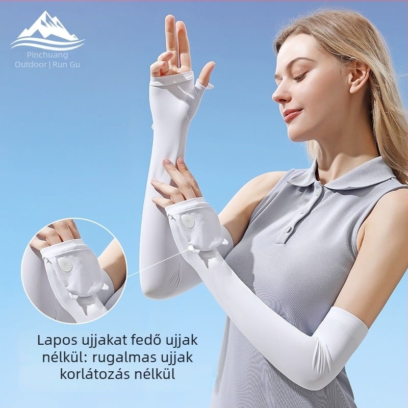 Női nyári UV védelem karvédő – nylon anyag, kültéri használatra, eredeti dizájn