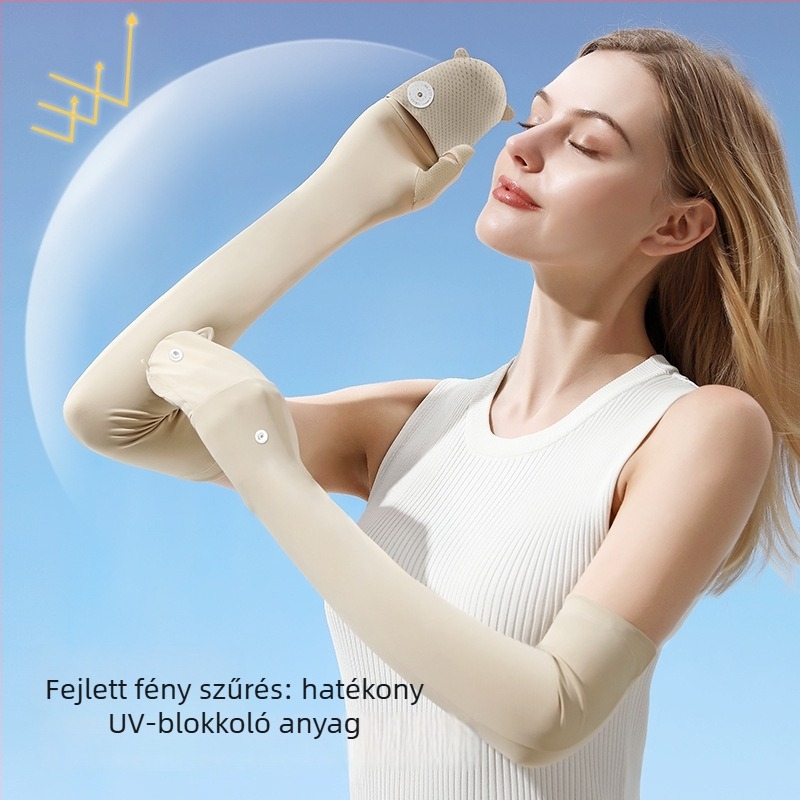 Női nyári UV védelem karvédő – nylon anyag, kültéri használatra, eredeti dizájn