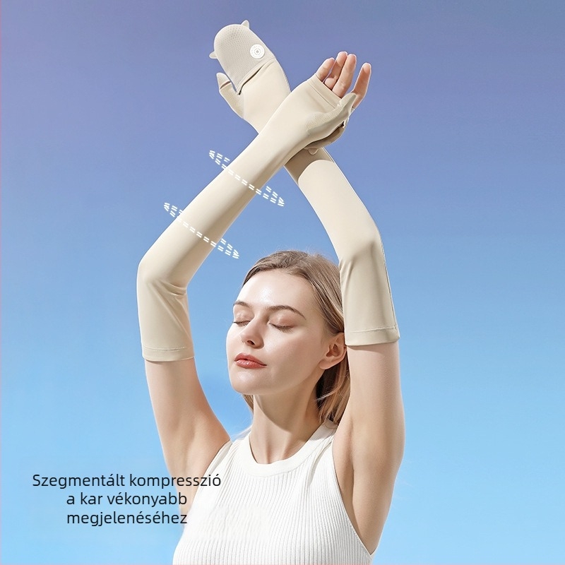 Női nyári UV védelem karvédő – nylon anyag, kültéri használatra, eredeti dizájn