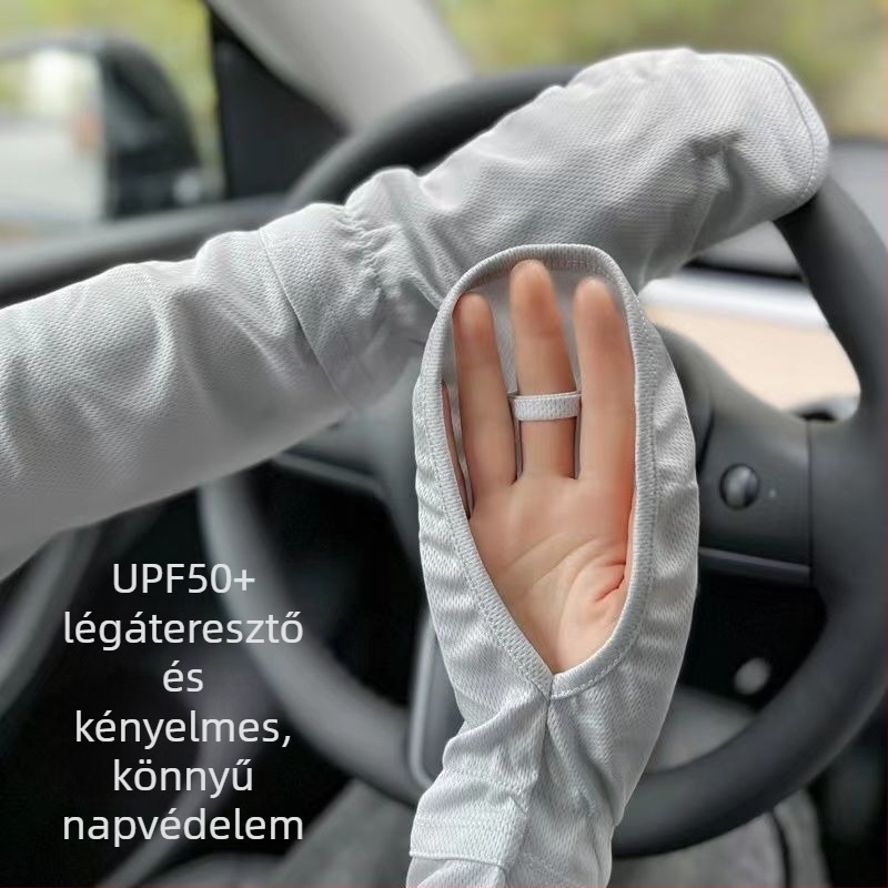 Nagy Méretű Napvédő Jég-Selyem Karvédők Nőknek, Nyár, Laza Szabás