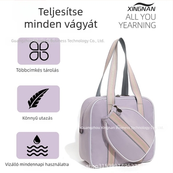 Női tenisztáska 2025 – új speciális borító, külső vállöv, nagy kapacitású sporttáska badminton/tenisz/pickleball számára, Oxford anyag, testreszabható, XINGNAN/Row South