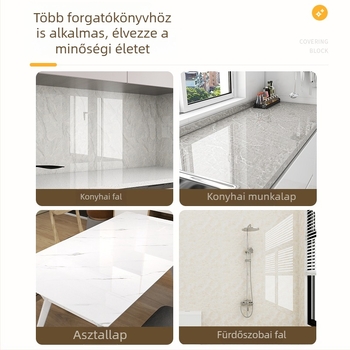 Konyhai olajálló öntapadós falmatrica, tűz- és hőálló, vízálló, vastított kivitel, falra ragasztható