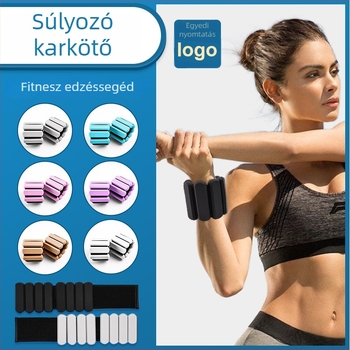 Silikon súlytartó karkötő, leválasztható 2 lb, uniszex fitnesz kiegészítő – téglalap alakú