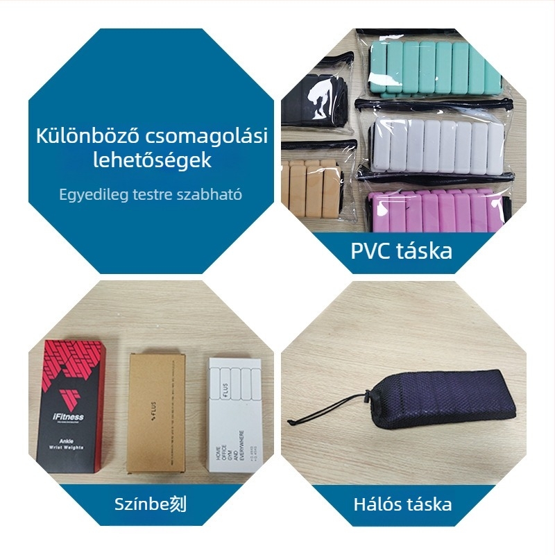 Silikon súlytartó karkötő, leválasztható 2 lb, uniszex fitnesz kiegészítő – téglalap alakú