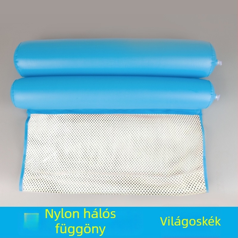 Vízen használható felfújható ülő-fekvőágy hálóval, összecsukható dupla háttámlával, relaxáló funkció, PVC anyag - Bo Zhe
