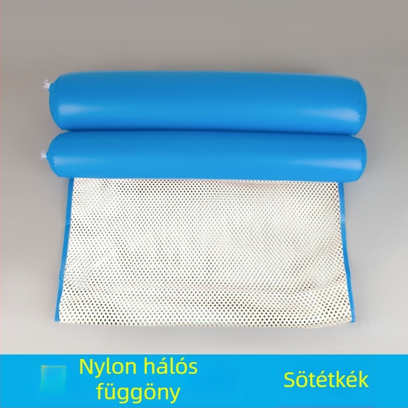Vízen használható felfújható ülő-fekvőágy hálóval, összecsukható dupla háttámlával, relaxáló funkció, PVC anyag - Bo Zhe