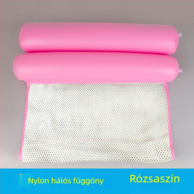Vízen használható felfújható ülő-fekvőágy hálóval, összecsukható dupla háttámlával, relaxáló funkció, PVC anyag - Bo Zhe