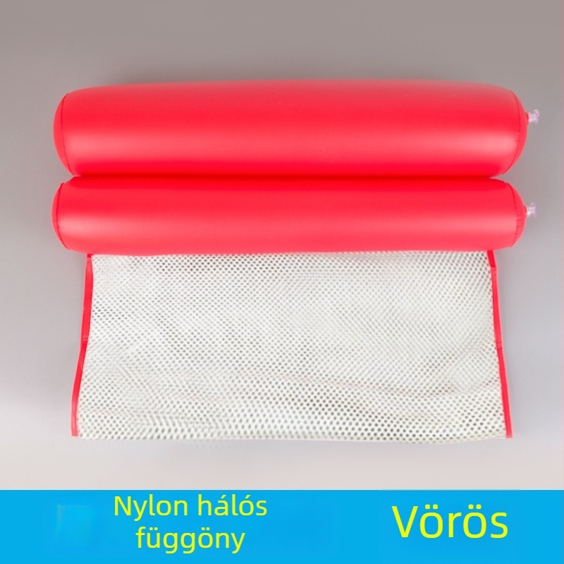 Vízen használható felfújható ülő-fekvőágy hálóval, összecsukható dupla háttámlával, relaxáló funkció, PVC anyag - Bo Zhe