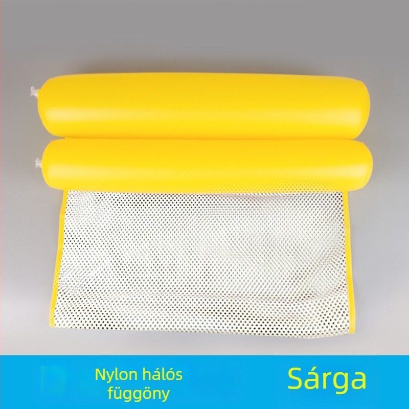 Vízen használható felfújható ülő-fekvőágy hálóval, összecsukható dupla háttámlával, relaxáló funkció, PVC anyag - Bo Zhe
