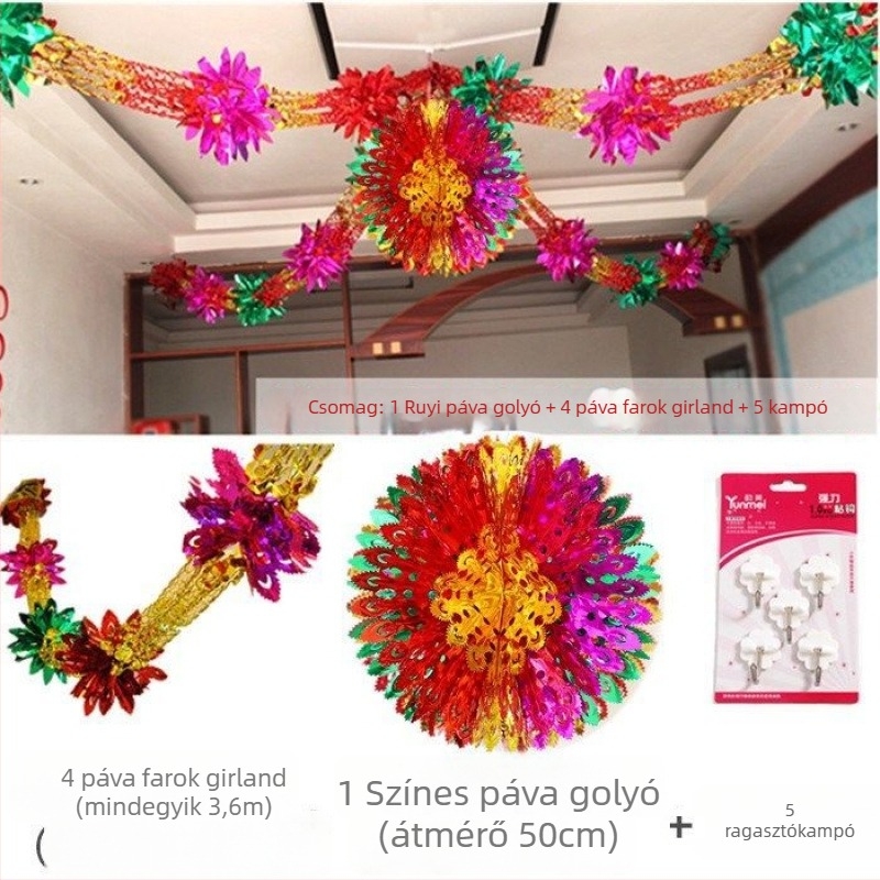 Szalaggal girland dekorációhoz – ideálisan óvodai osztályok, megnyitók és bolt éves eseményei számára; Márka Unique; Anyag: szalag; Kategória: terem elrendezési rekvizitek