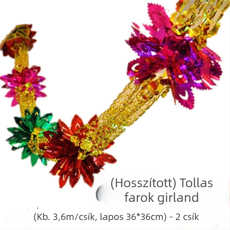 Szalaggal girland dekorációhoz – ideálisan óvodai osztályok, megnyitók és bolt éves eseményei számára; Márka Unique; Anyag: szalag; Kategória: terem elrendezési rekvizitek