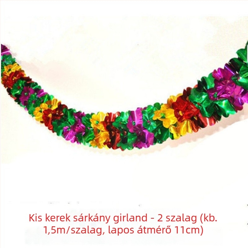 Szalaggal girland dekorációhoz – ideálisan óvodai osztályok, megnyitók és bolt éves eseményei számára; Márka Unique; Anyag: szalag; Kategória: terem elrendezési rekvizitek