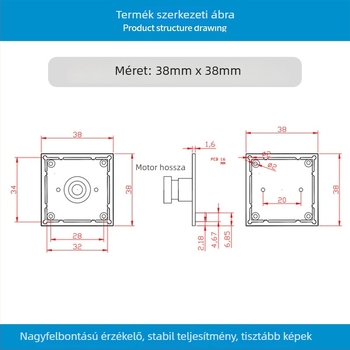 USB kamera modul IMX335 5MP, felbontás 2592x1944, 30FPS, USB 2.0, meghajtó nélkül