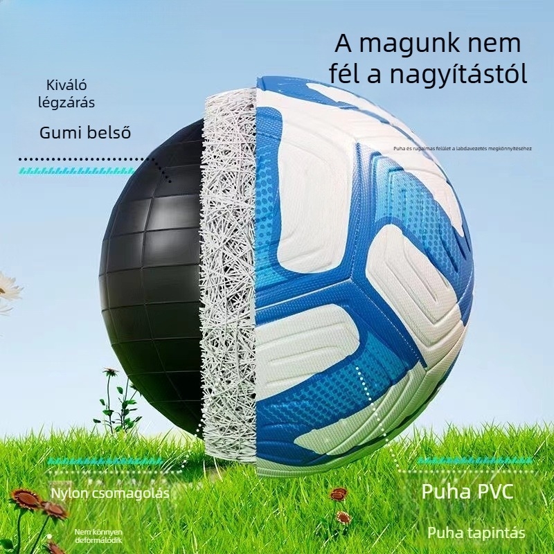 Gépvarrású 45-ös számú futball, kopásálló PVC edzőlabda felnőtteknek, fiataloknak és gyerekeknek