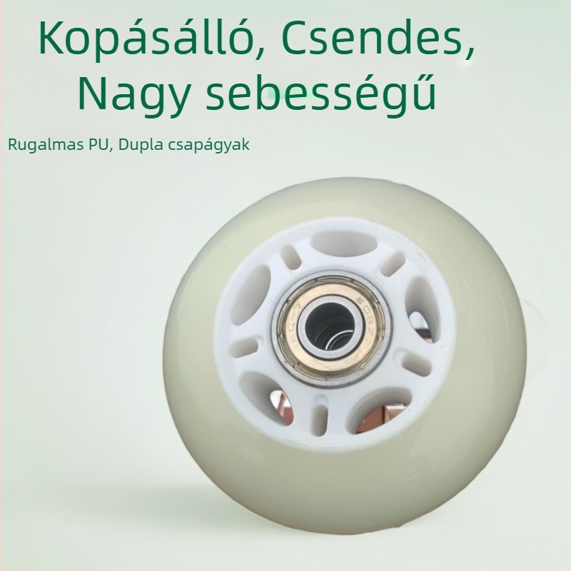 64 mm PU kerekek görkorcsolyákhoz felnőttek és gyerekek számára, kopásálló, csendes