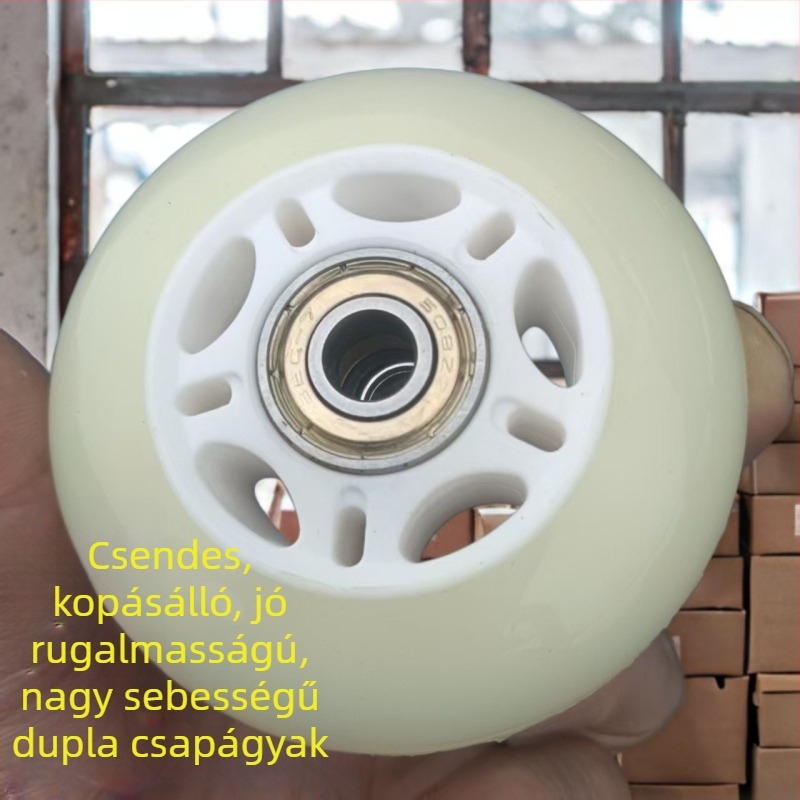 64 mm PU kerekek görkorcsolyákhoz felnőttek és gyerekek számára, kopásálló, csendes