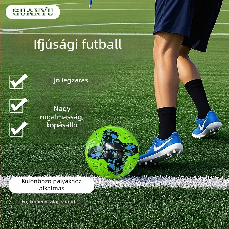 32-panelos gépi varrású futball-labda, világbajnoki stílusú, edzéshez és campus játékokhoz
