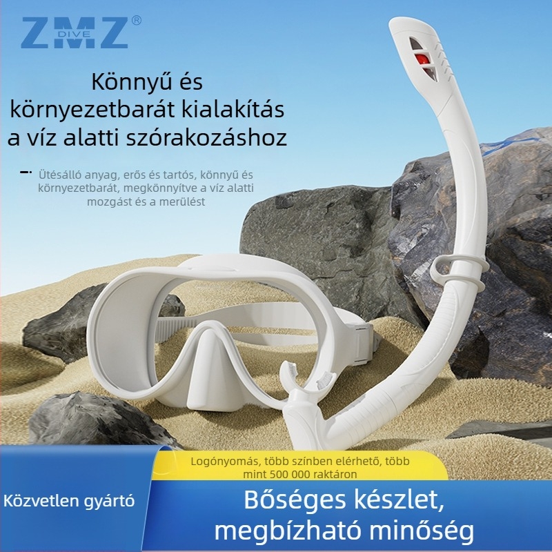 Gyerekeknek szóló snorkel-készlet szilikon maszkkal, nagy kerettel és sznorkollal — ZMZDIVE