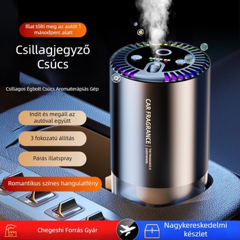 Autó aromaterápiás dísze Jasmine illattal, ABS test, 50–100 ml, automatikus spray, illat több mint 90 napig tart