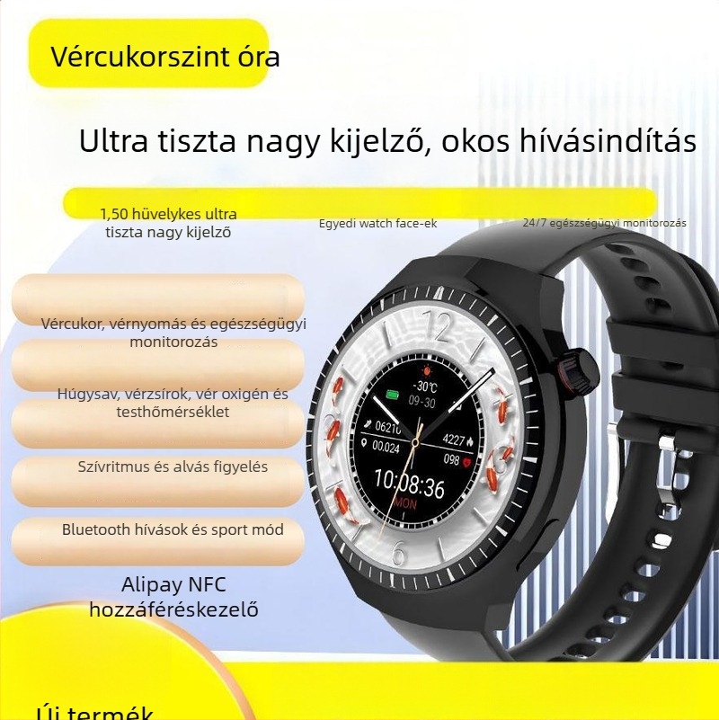 Okosóra szívritmus‑ és vérnyomásmérés, lépésszámlálás és alvásfigyelés