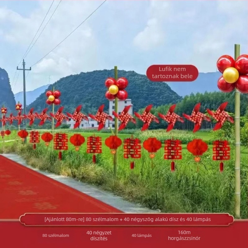 Esküvői helyszínelrendezési kellékek, anyag: szalag, mintázat nélkül, alkalmas üzleti ajándéknak