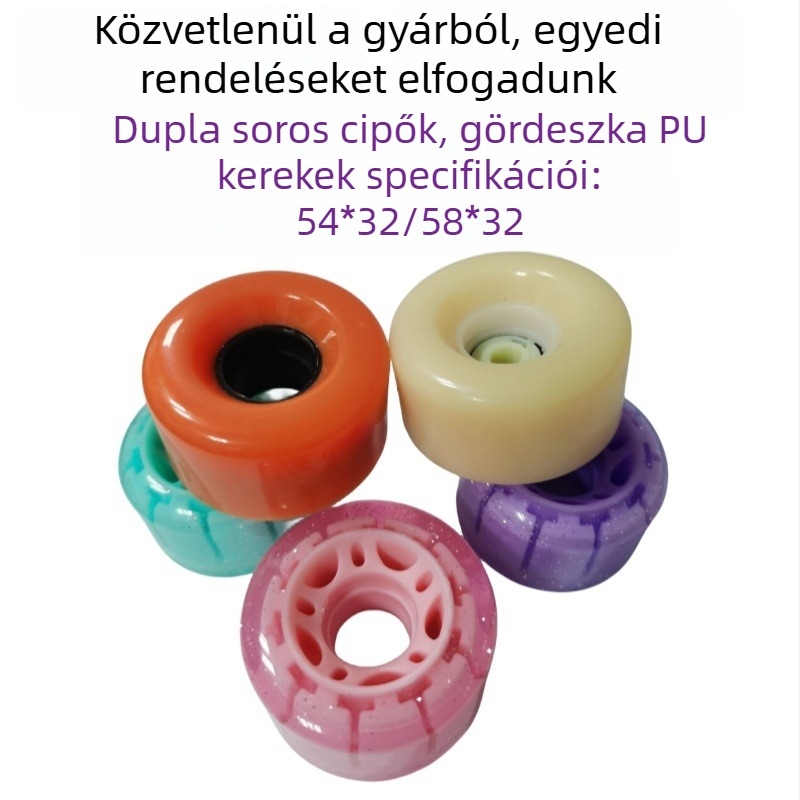 Két soros görkorcsolya világító PU kerekekkel (5832/5432)