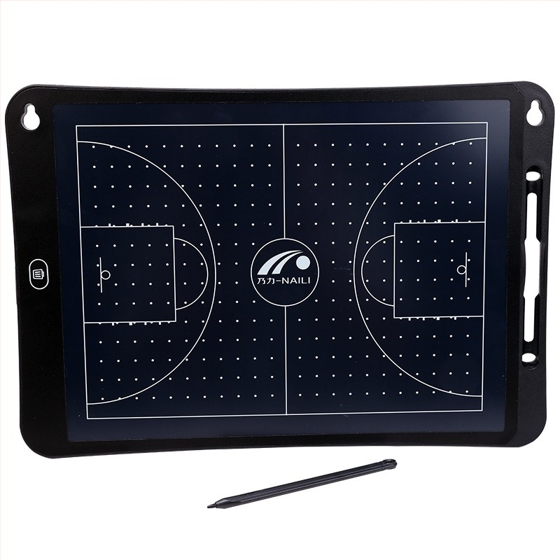 Kosárlabda és futball taktikai tábla stilusszal, műanyag kivitelben (műanyag; kosárlabda és futball; stylusz beépítve)