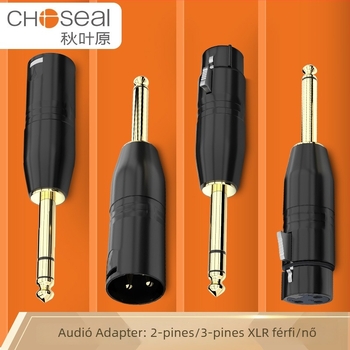 XLR audio adapter: Cannon 6,35 mm/6,5 mm, változatok 2-core vagy 3-core; mikrofon-mixer interfész; élettartam 500 ciklus; márka Choseal/Akihabara; modellek QD2035–QD2038