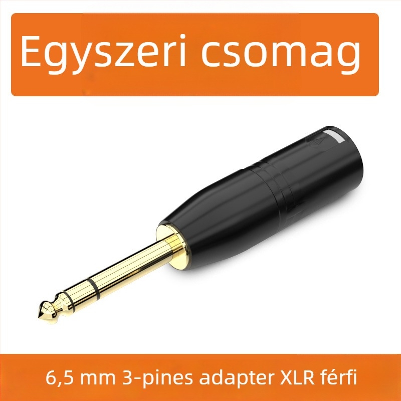XLR audio adapter: Cannon 6,35 mm/6,5 mm, változatok 2-core vagy 3-core; mikrofon-mixer interfész; élettartam 500 ciklus; márka Choseal/Akihabara; modellek QD2035–QD2038