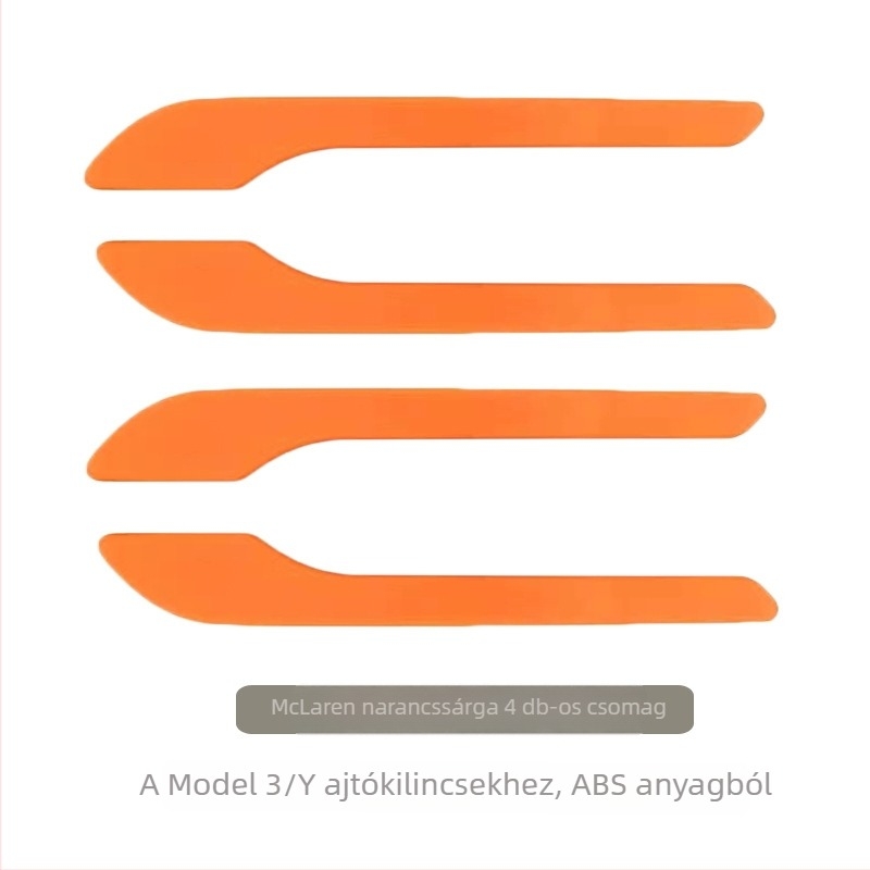 Tesla Model 3Y ajtókilincs matrica – ABS, Geometriai minta, ragasztóval történő felhelyezés, az autó oldalán