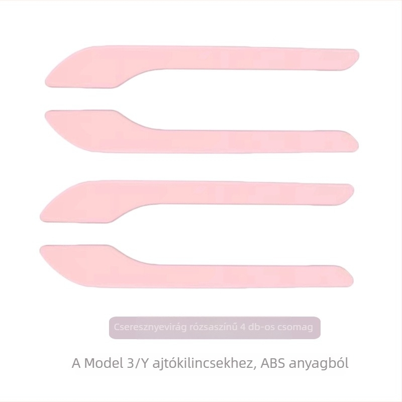 Tesla Model 3Y ajtókilincs matrica – ABS, Geometriai minta, ragasztóval történő felhelyezés, az autó oldalán