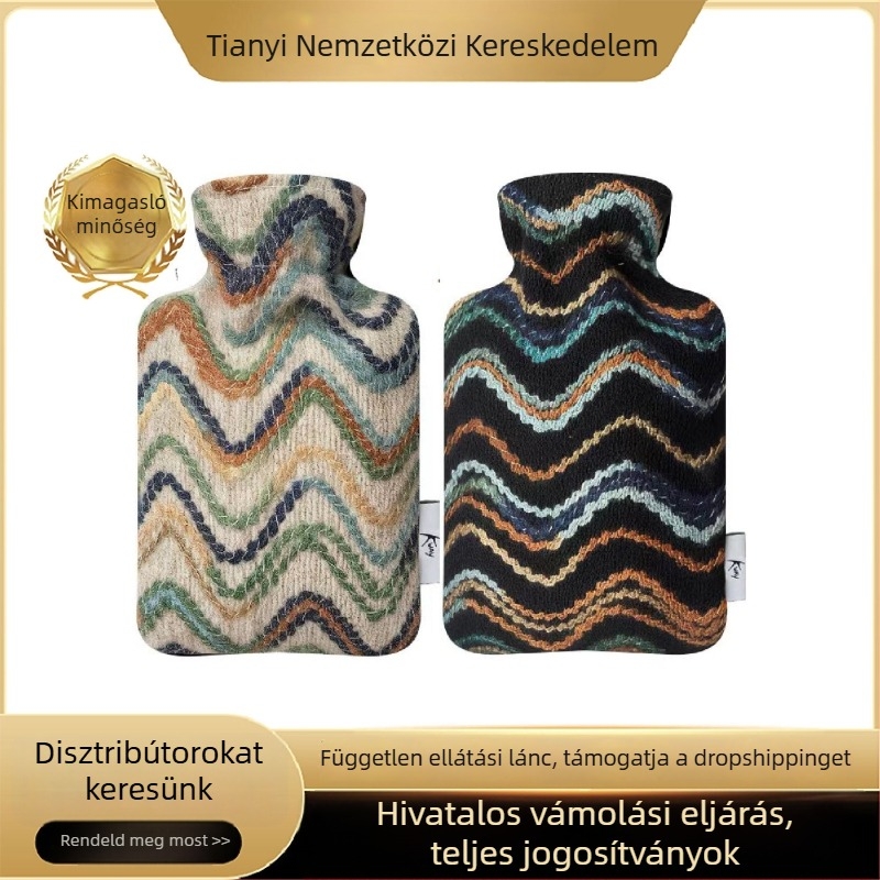 K-Way vízzel töltött melegítő palack kézmelegítő, 1000ml, gumi, víz befecskendezéses melegítés