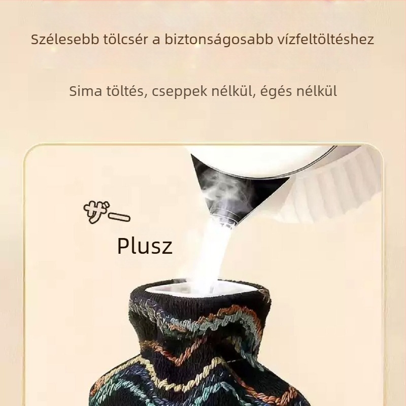 K-Way vízzel töltött melegítő palack kézmelegítő, 1000ml, gumi, víz befecskendezéses melegítés