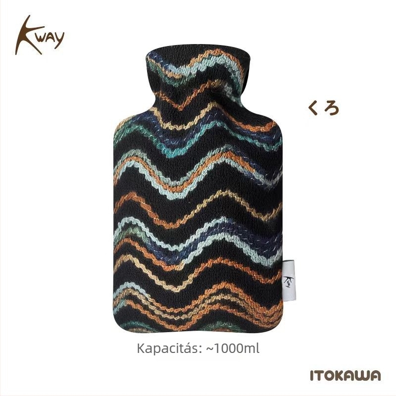 K-Way vízzel töltött melegítő palack kézmelegítő, 1000ml, gumi, víz befecskendezéses melegítés