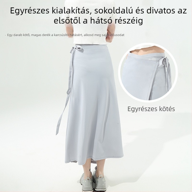 Gu Teng UV-védelmet nyújtó hosszú szoknya – lélegző nylon anyag, eredeti dizájn, hosszú stílus (nylon, UV-védelem, lélegző)