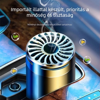 Autóülés illatosító kerek üvegparfüm tartóval, jázmin illattal, 50–100 ml