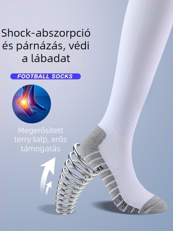 OXP professzionális foci edzés zokni – térdnél hosszú, csúszásmentes, vastagodott törölköző alja, anyag: nylon, spandex, poliészter