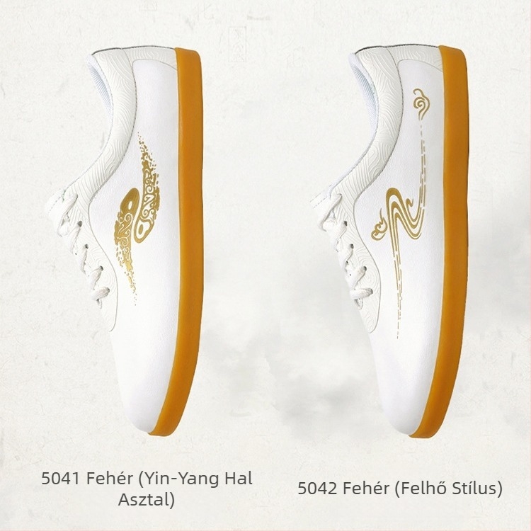 Beltéri fitnesz cipő – felső rész: valódi bőr, belső anyag: hálószövés, talp: marha ín, lapos sarka